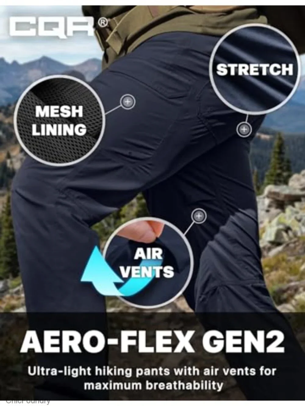 Quick Dry Tactical Pants, Water Resistant, Lightweight Stretch Cargo Work